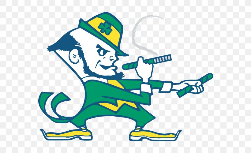 Notre Dame Fighting Irish Football Decal Bumper Sticker Leprechaun, PNG, 600x500px, Notre Dame Fighting Irish Football, American Football, Area, Art, Artwork Download Free