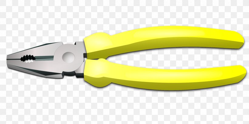 Lineman's Pliers Needle-nose Pliers Diagonal Pliers Clip Art, PNG, 2400x1200px, Pliers, Diagonal Pliers, Hardware, Needlenose Pliers, Nipper Download Free