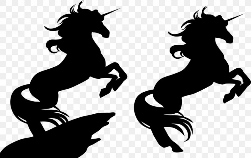 Silhouette Unicorn Clip Art, PNG, 830x524px, Silhouette, Black And White, Cartoon, Drawing, Fictional Character Download Free