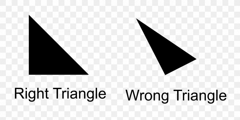 Right Triangle Clip Art, PNG, 2400x1200px, Triangle, Area, Black, Black And White, Brand Download Free