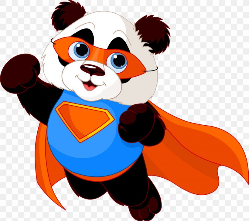 Giant Panda Superhero Royalty-free Illustration, PNG, 1000x891px, Watercolor, Cartoon, Flower, Frame, Heart Download Free