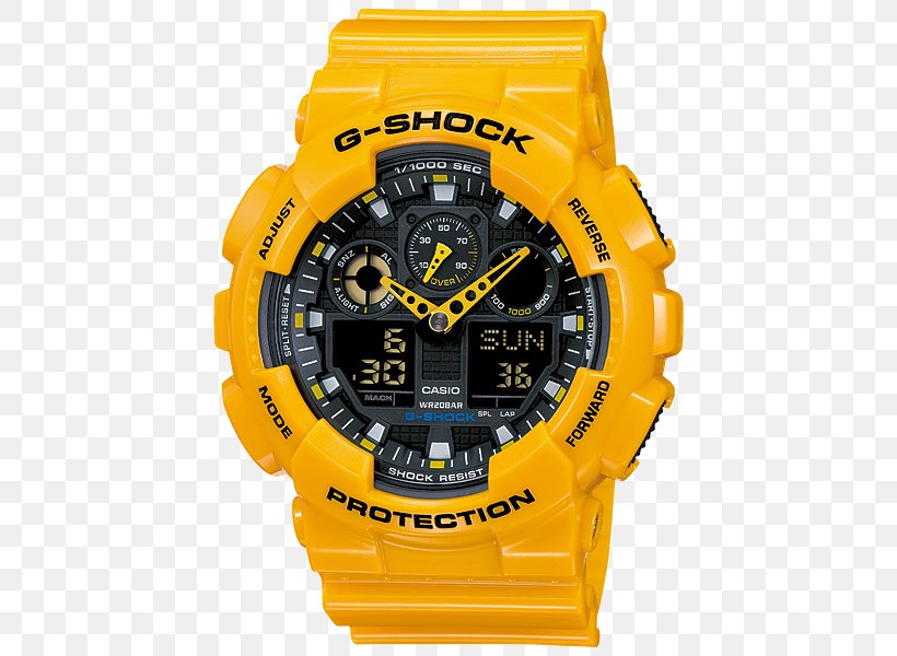 Casio G-Shock GA100A Watch Strap Casio G-Shock GA100A, PNG, 500x600px, Gshock, Brand, Casio, Colored Gold, Fashion Download Free