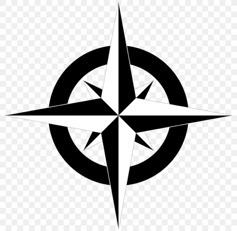 Compass Rose Clip Art, PNG, 800x800px, Compass Rose, Artwork, Black And White, Compass, Document Download Free