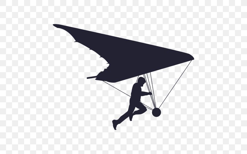 Flight Airplane Hang Gliding, PNG, 512x512px, Flight, Air Sports, Aircraft, Airplane, Black And White Download Free