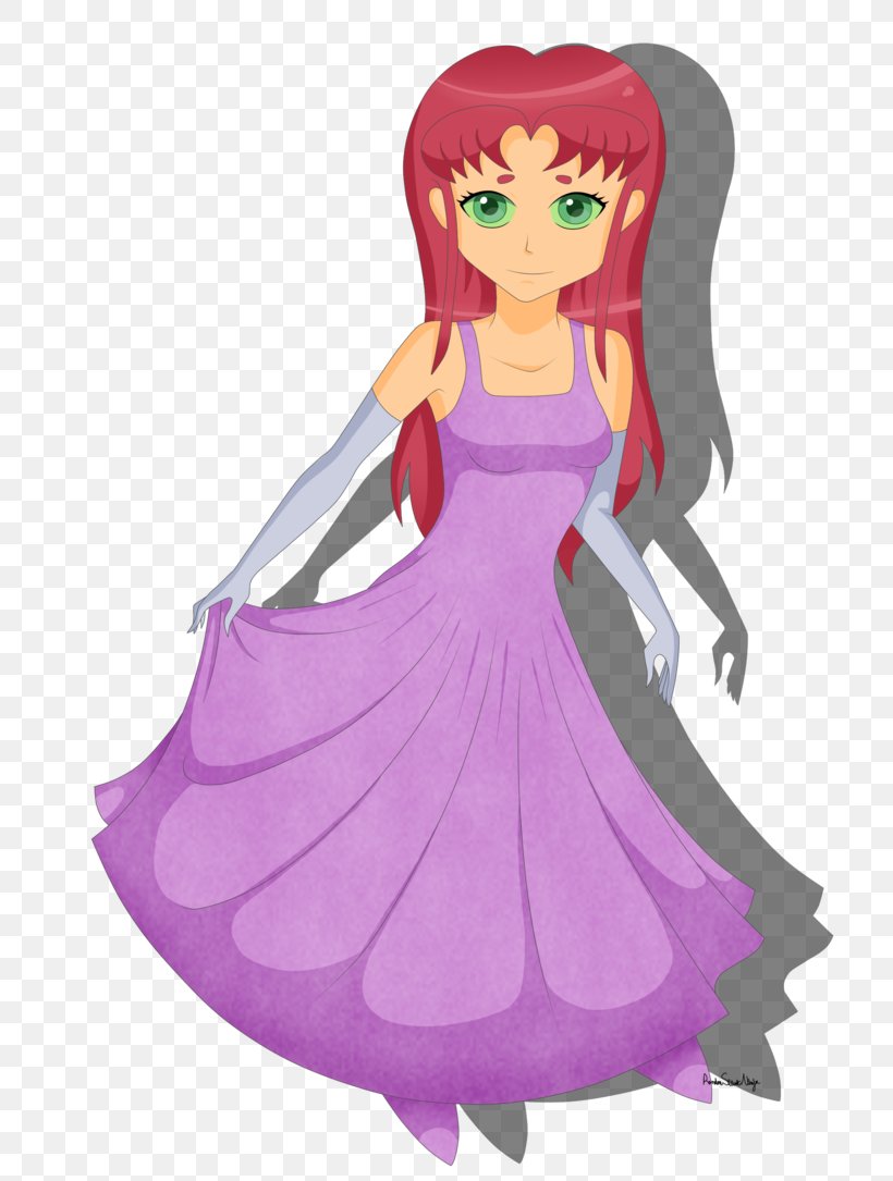 Starfire Raven Robin Prom Dress, PNG, 737x1085px, Watercolor, Cartoon, Flower, Frame, Heart Download Free