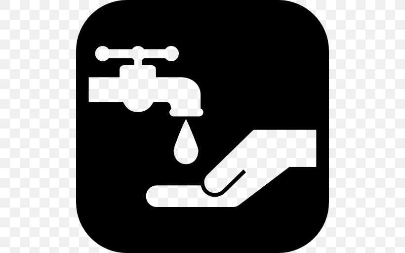 Tap Water Drinking Water, PNG, 512x512px, Tap, Area, Black And White, Brand, Drinking Water Download Free