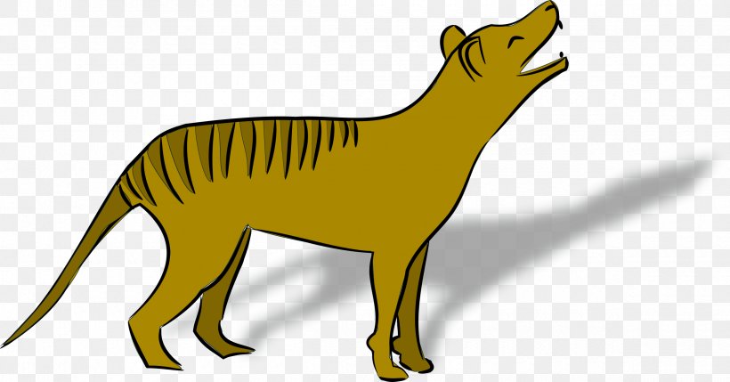Thylacine Tasmanian Devil Gray Wolf Clip Art, PNG, 2400x1258px, Thylacine, Big Cats, Carnivoran, Cat Like Mammal, Dog Like Mammal Download Free