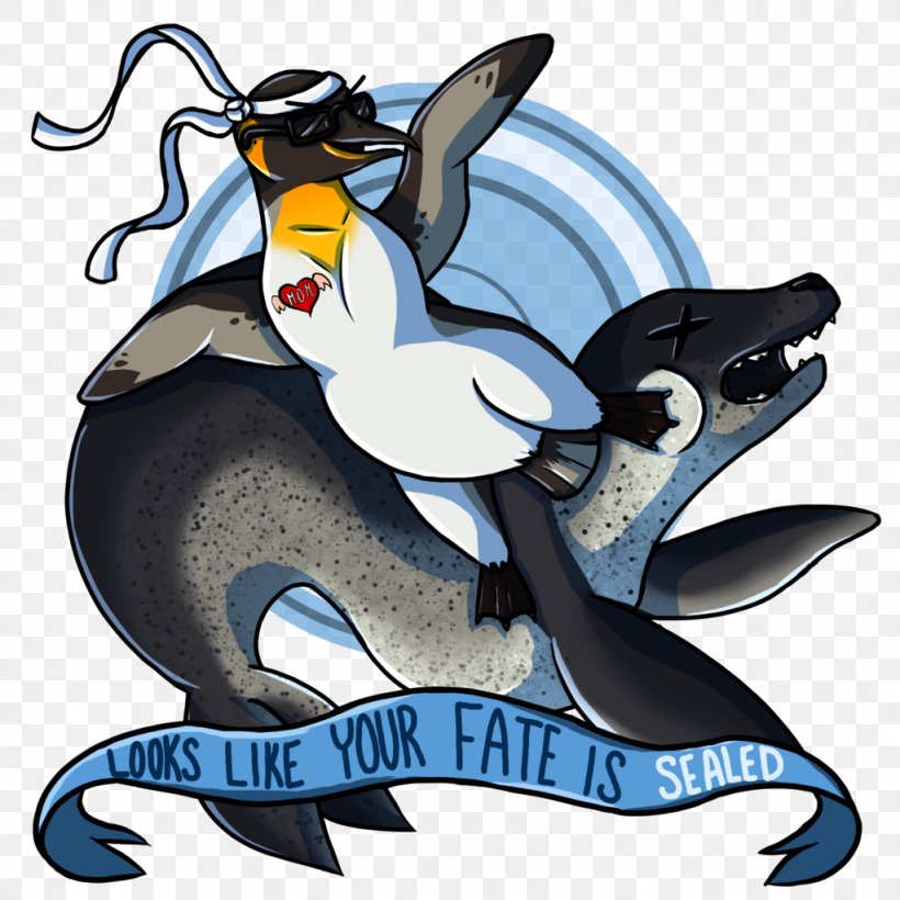 Penguin Clip Art Illustration Marine Mammal, PNG, 1024x1024px, Watercolor, Cartoon, Flower, Frame, Heart Download Free