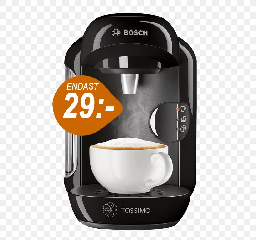 Coffeemaker Tassimo Latte Macchiato Dolce Gusto, PNG, 543x768px, Coffee, Beer Brewing Grains Malts, Bosch Tassimo T20, Coffeemaker, Cup Download Free