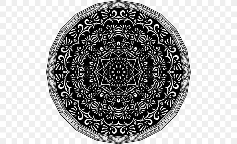 Drawing Pattern, PNG, 500x500px, Drawing, Black And White, Magic Circle, Ornament, Symmetry Download Free