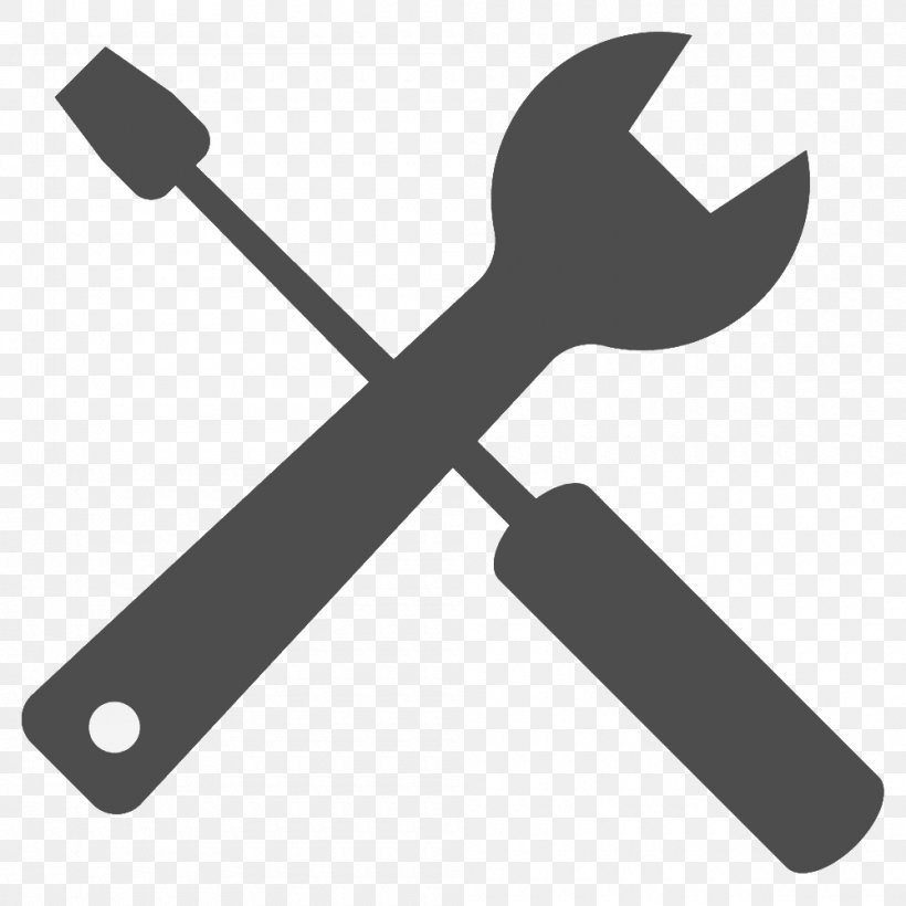 Spanners Screwdriver Adjustable Spanner Tool Clip Art, PNG, 1000x1000px, Spanners, Adjustable Spanner, Black And White, Flat Design, Hardware Download Free