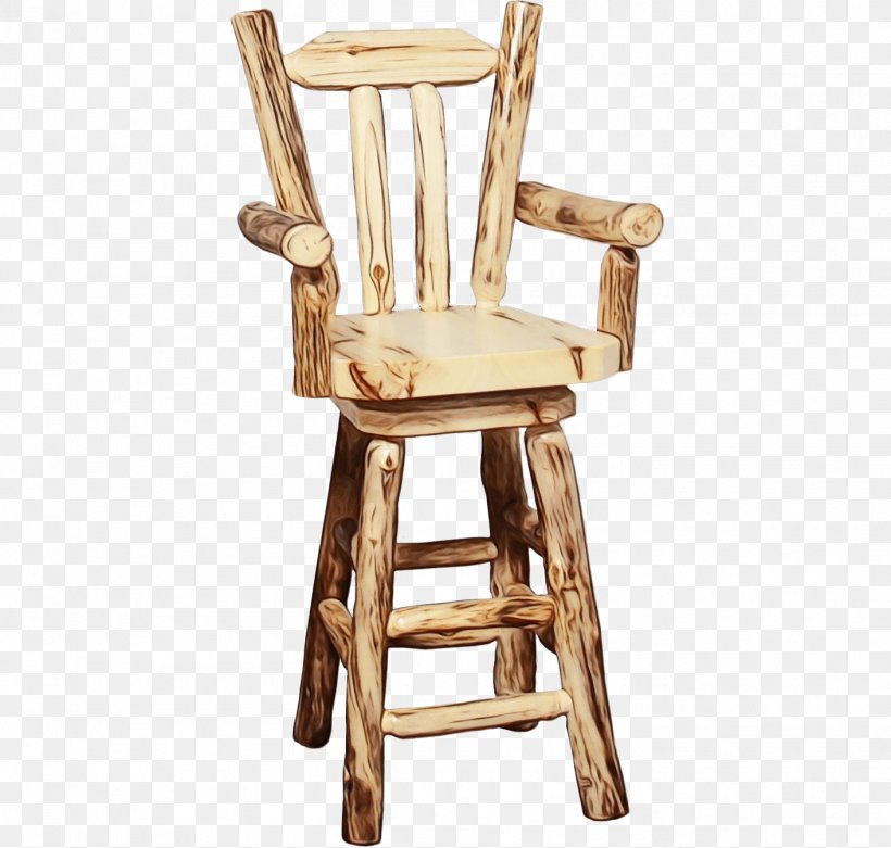 Furniture Chair Bar Stool Wood, PNG, 1413x1347px, Watercolor, Bar Stool, Chair, Furniture, Paint Download Free