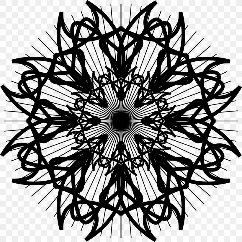 Mandala Royalty-free, PNG, 2400x2400px, Mandala, Black And White, Coloring Book, Flower, Monochrome Download Free