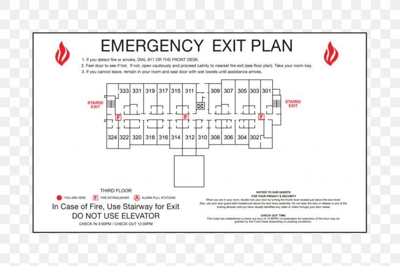 Emergency Exit Fire Escape Exit Sign Emergency Evacuation Hotel, PNG, 1024x683px, Emergency Exit, Area, Brand, Diagram, Document Download Free