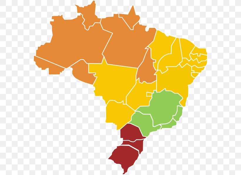 Brazil Vector Map Clip Art, PNG, 594x596px, Brazil, Area, Blank Map, Flag Of Brazil, Geography Download Free