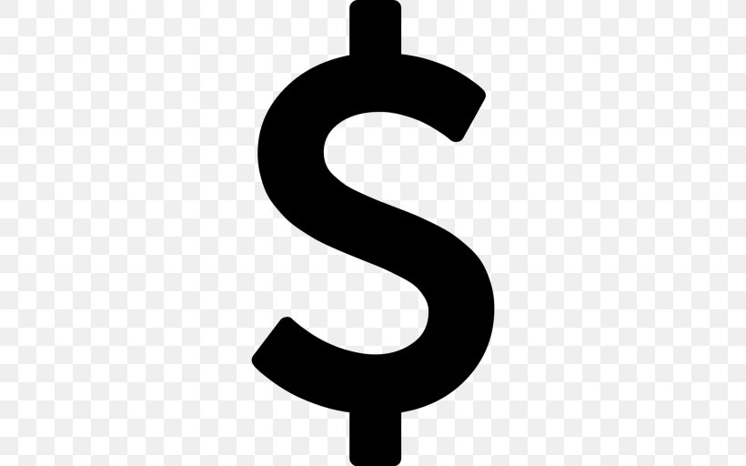Dollar Sign United States Dollar Business Money Finance, PNG, 512x512px, Dollar Sign, Black And White, Business, Currency, Dollar Download Free
