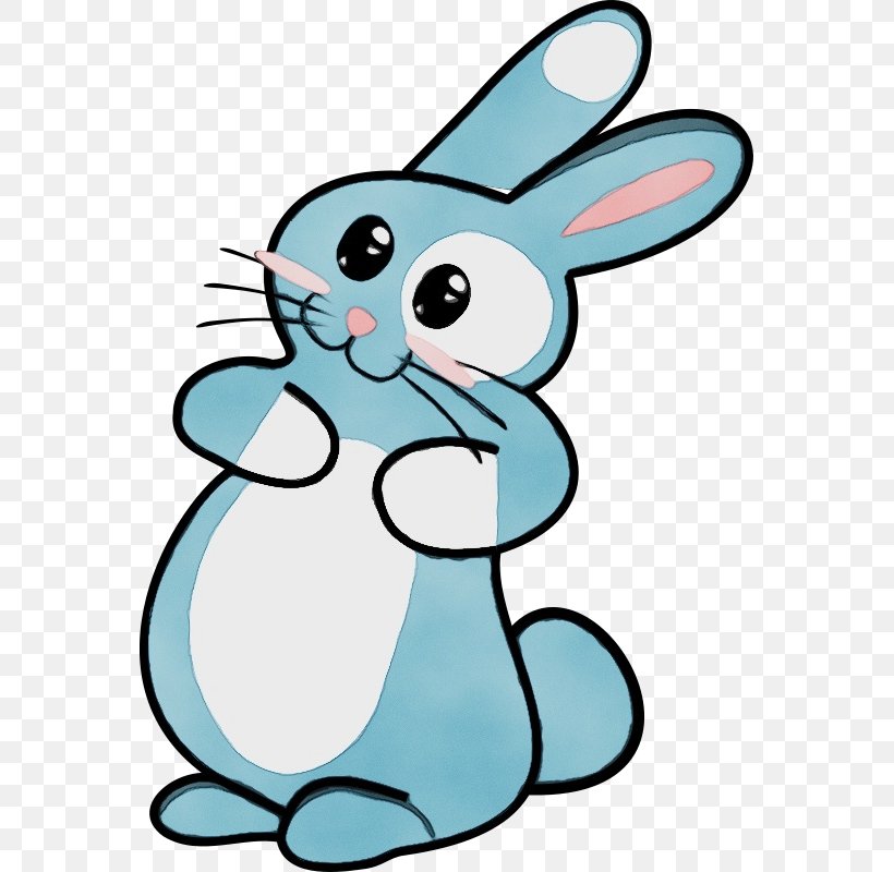 Cartoon Green Domestic Rabbit Rabbit Clip Art, PNG, 800x800px, Watercolor, Animal Figure, Aqua, Cartoon, Domestic Rabbit Download Free
