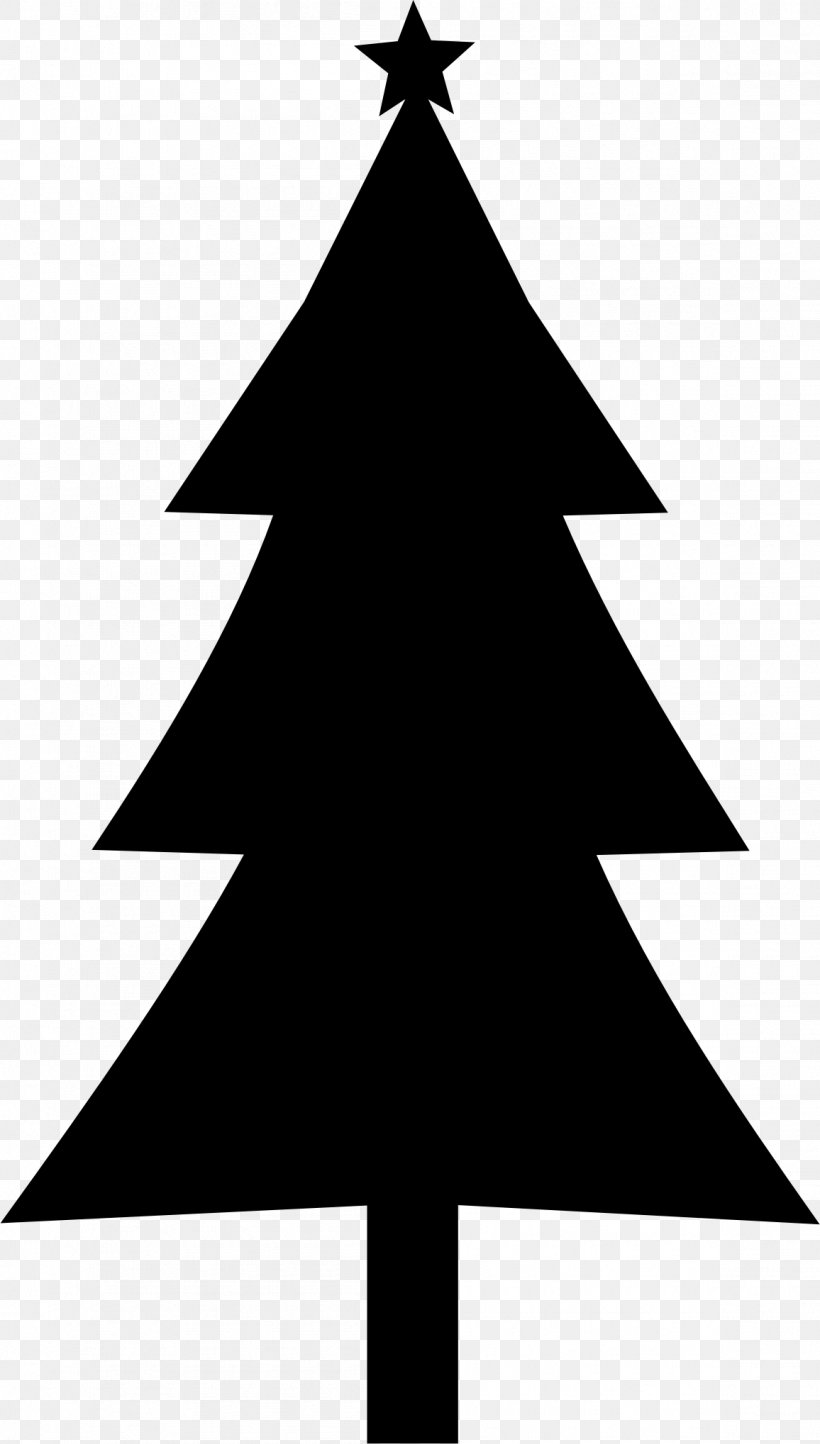 Christmas Tree Silhouette Clip Art, PNG, 1156x2037px, Christmas, Black And White, Branch, Christmas Decoration, Christmas Ornament Download Free