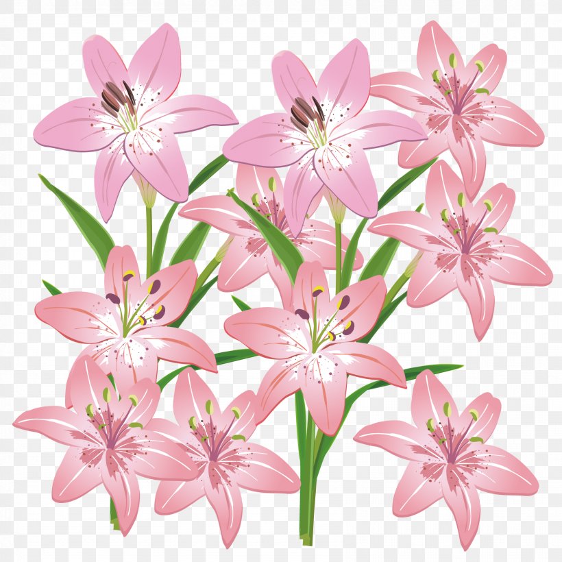 Cut Flowers Lilium, PNG, 1667x1667px, Cut Flowers, Cartoon, Flower, Flowering Plant, Herbaceous Plant Download Free