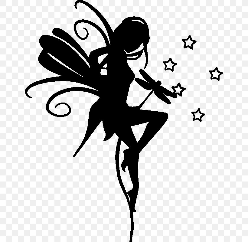 Fairy Godmother Decal Sticker Flight, PNG, 800x800px, Fairy, Art, Ballet Dancer, Black, Black And White Download Free