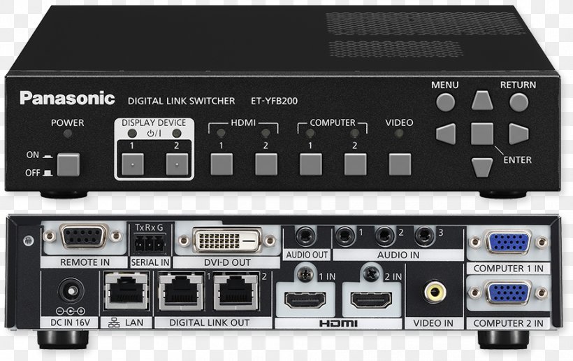 Panasonic Multimedia Projectors Network Switch Display Device, PNG, 909x573px, Panasonic, Audio Equipment, Audio Receiver, Computer, Display Device Download Free