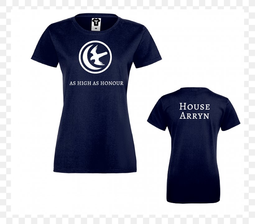 T-shirt House Stark House Arryn House Targaryen Tyrion Lannister, PNG, 750x720px, Tshirt, Active Shirt, Blue, Bluza, Brand Download Free