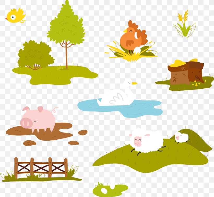 Farm Clip Art, PNG, 1458x1343px, Sheep, Artwork, Border, Branch, Clip Art Download Free