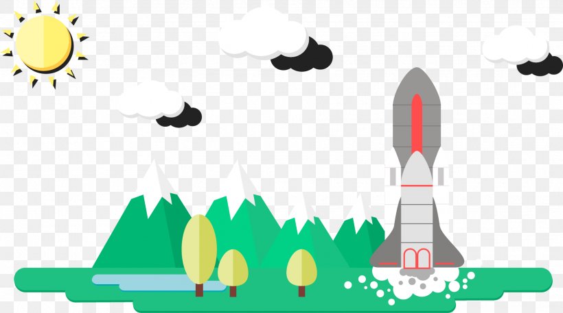 Euclidean Vector, PNG, 1868x1043px, Computer Graphics, Grass, Outer Space, Rocket, Rocket Launch Download Free
