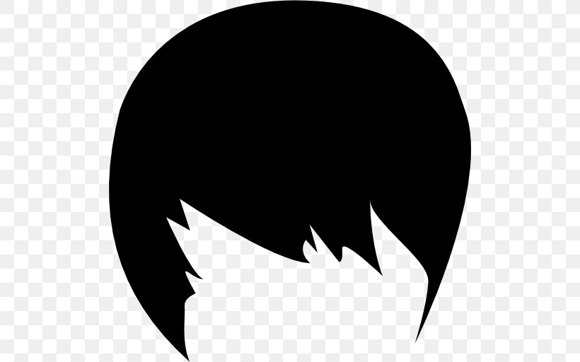Hairstyle Black Hair Beauty Parlour, PNG, 512x512px, Hair, Beak, Beauty Parlour, Black, Black And White Download Free
