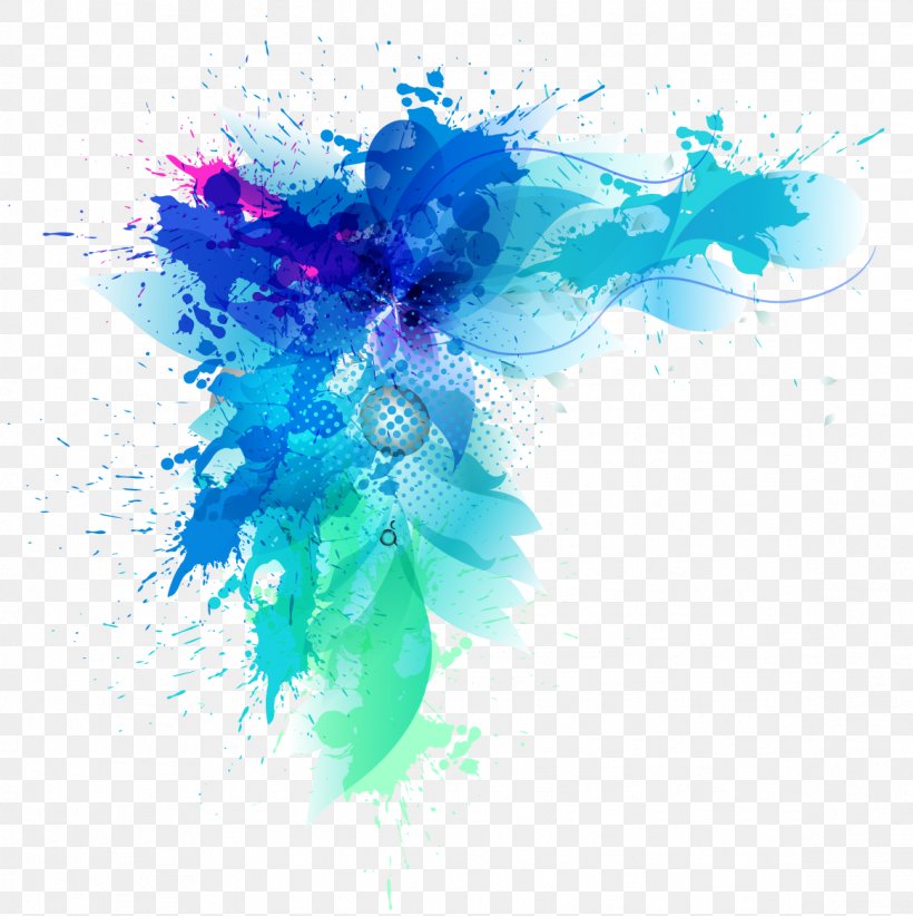 Decorative Blue Gradient Health, PNG, 1164x1167px, Ink, Aqua, Blue, Flower, Ink Brush Download Free