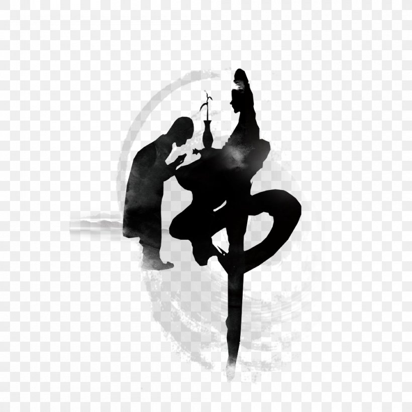 Ink Brush Buddhism Buddhahood Art Calligraphy, PNG, 1000x1000px, Ink Brush, Art, Black, Black And White, Bodhi Download Free