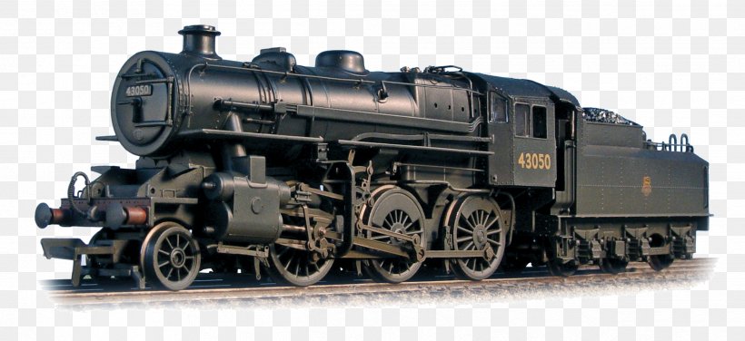Steam Engine Locomotive LMS Ivatt Class 4 Train LMS Ivatt Class 2 2-6-0, PNG, 2492x1144px, Steam Engine, Auto Part, Automotive Engine Part, Bachmann Branchline, Br Standard Class 4 260 Download Free