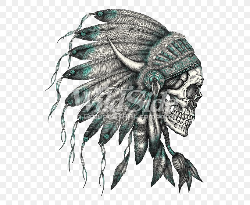 T-shirt War Bonnet Native Americans In The United States Indigenous Peoples Of The Americas Skull, PNG, 675x675px, Tshirt, Clothing, Feather, Head, Headgear Download Free