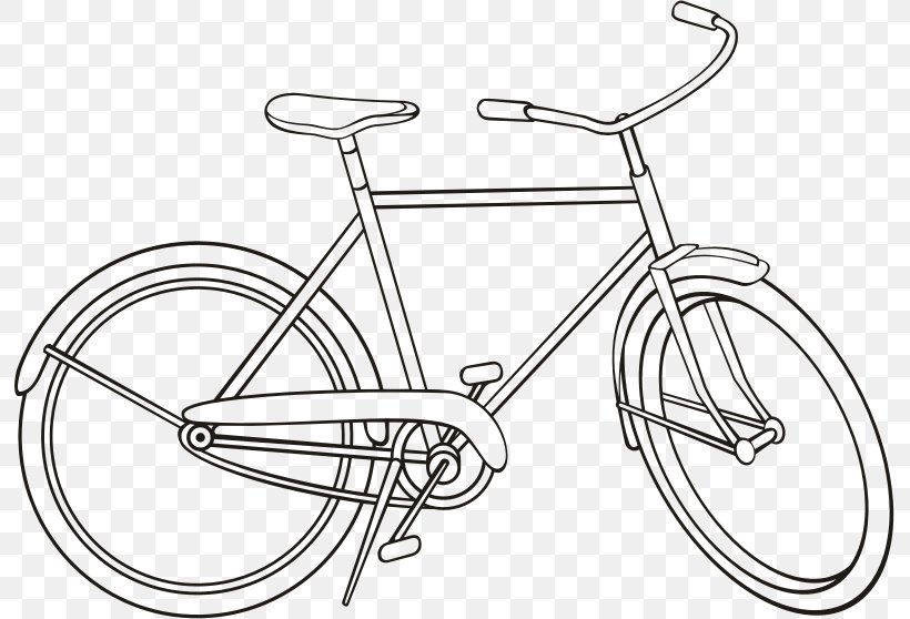 Bicycle Image Cycling Clip Art Drawing, PNG, 793x558px, Bicycle, Area, Artwork, Automotive Design, Bicycle Accessory Download Free