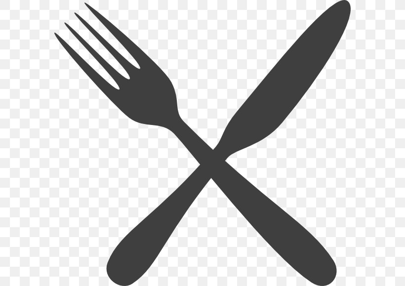 Knife Fork Cutlery Spoon Clip Art, PNG, 600x579px, Knife, Black And White, Blade, Cutlery, Fork Download Free