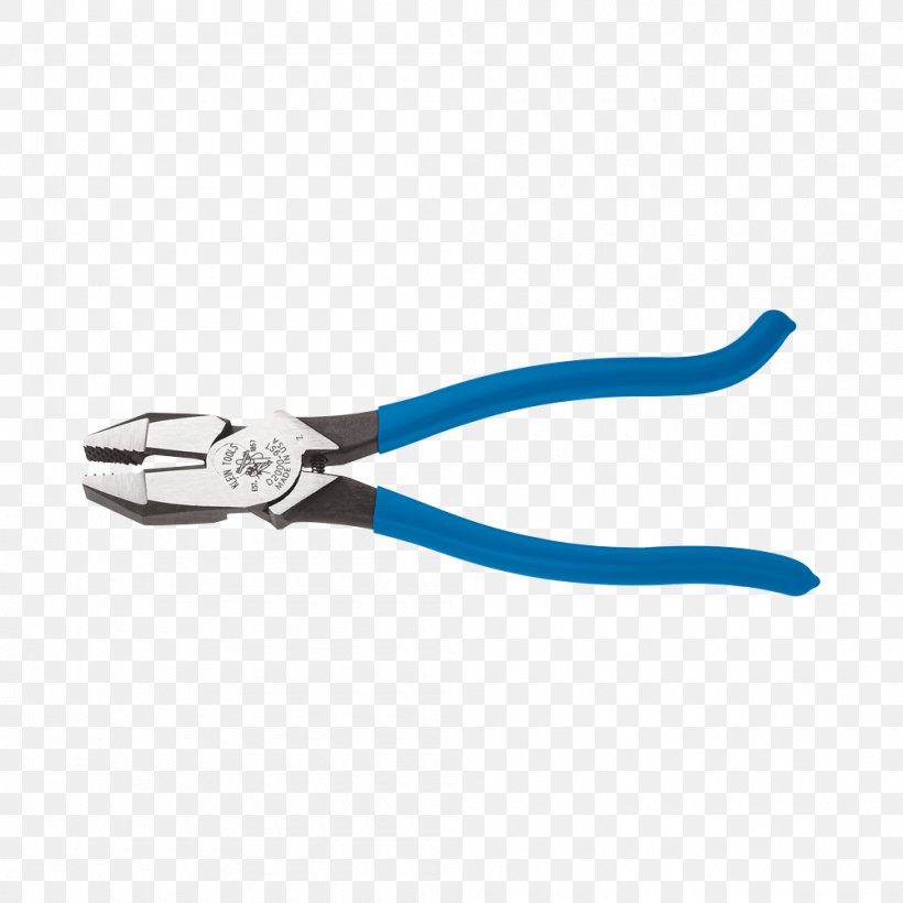 Diagonal Pliers Klein Tools Lineman's Pliers, PNG, 1000x1000px, Pliers, Cable Tie, Cutting, Cutting Tool, Diagonal Pliers Download Free