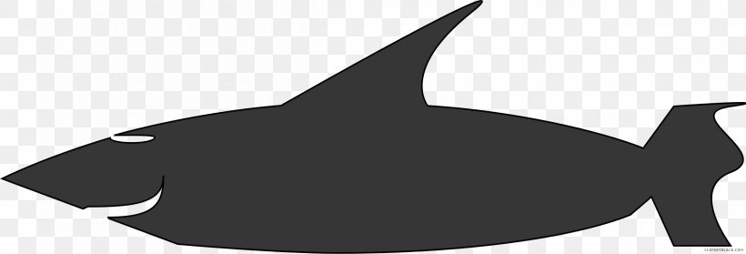 Shark Clip Art Cartilaginous Fishes, PNG, 2400x819px, Shark, Black, Black And White, Cartilaginous Fishes, Cartoon Download Free