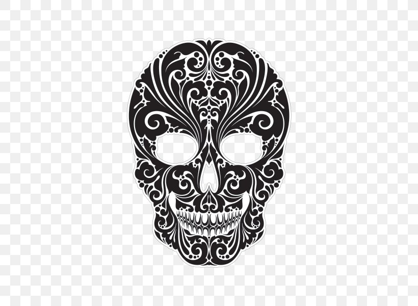 Human Skull Symbolism Skeleton, PNG, 600x600px, Skull, Black And White, Bone, Day Of The Dead, Element Download Free