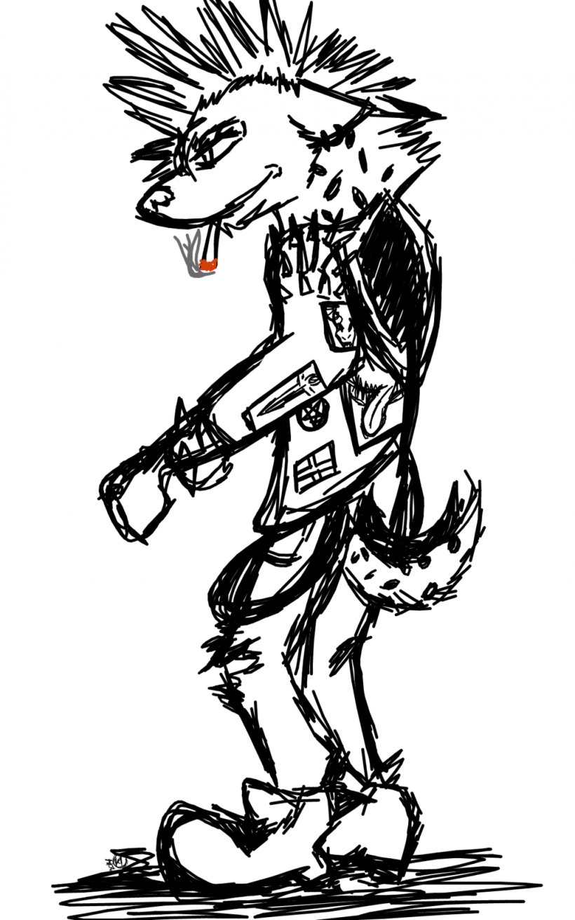 Hyena Art Drawing Punk Rock Sketch, PNG, 1024x1638px, Hyena, Art, Artwork, Black And White, Cartoon Download Free