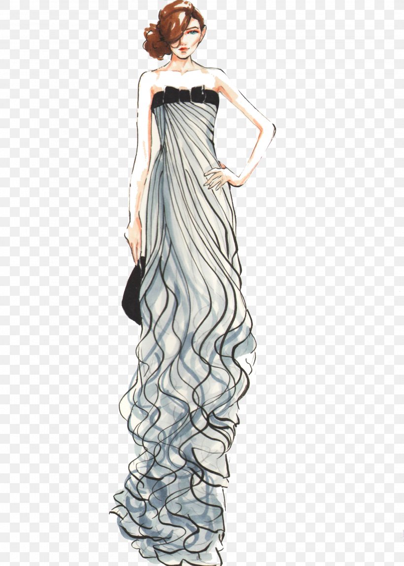 Gown Fashion Illustration Illustration, PNG, 2112x2958px, Gown, Clothing, Cocktail Dress, Costume Design, Day Dress Download Free