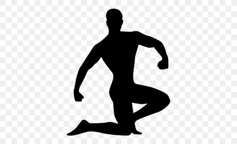 Silhouette Physical Fitness Bodybuilding Icon, PNG, 500x500px, Silhouette, Arm, Bodybuilding, Cartoon, Drawing Download Free