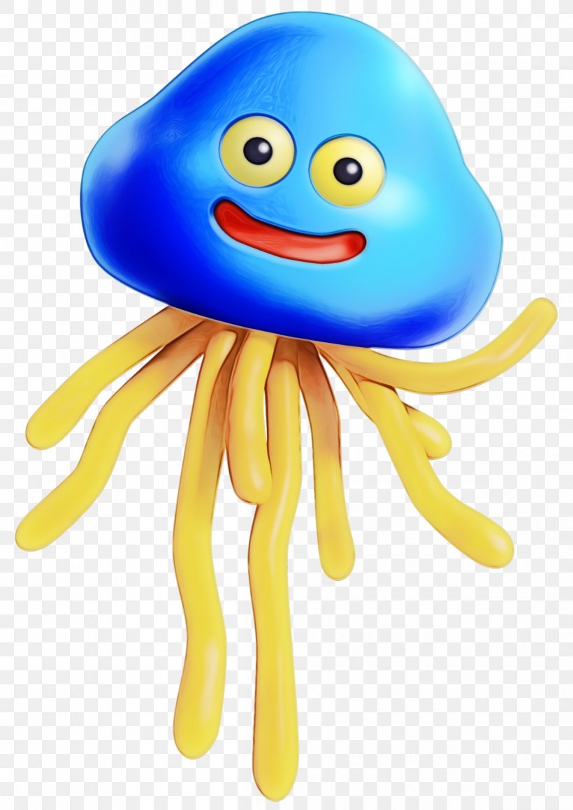 Emoticon, PNG, 1200x1699px, Watercolor, Emoticon, Jellyfish, Octopus, Paint Download Free