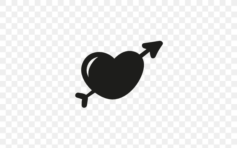 Heart Shape Arrow, PNG, 512x512px, Heart, Black, Black And White, Logo, Shape Download Free