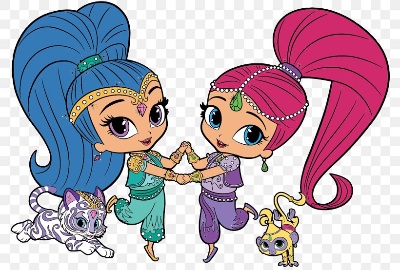 Nickelodeon Shimmer And Shine, PNG, 790x554px, Watercolor, Cartoon, Flower, Frame, Heart Download Free