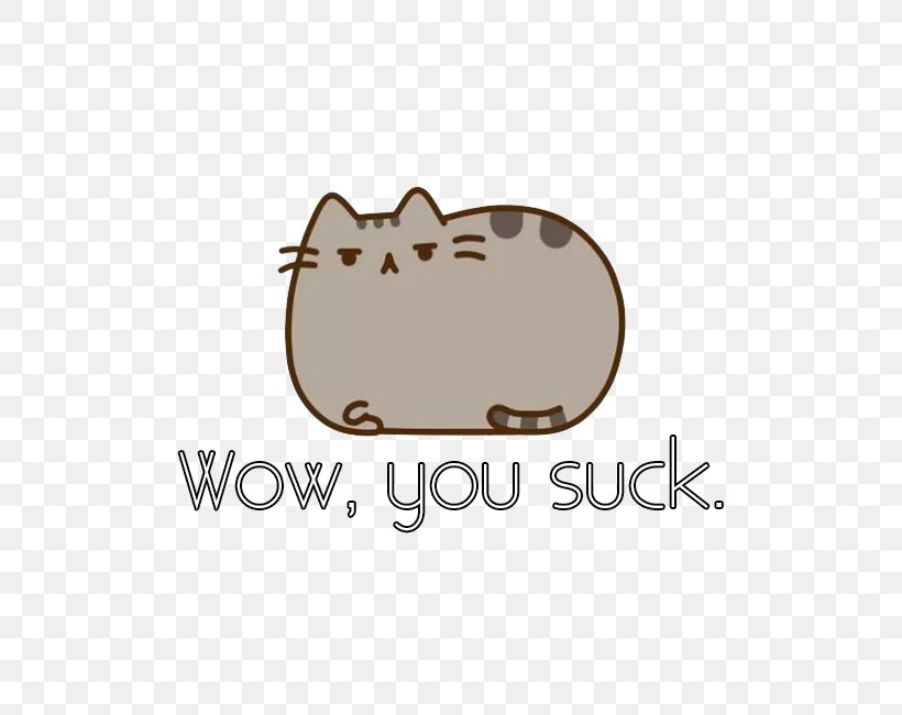 Pusheen Sticker Giphy Cat, PNG, 650x650px, Pusheen, Brand, Brown, Cat, Emoji Download Free