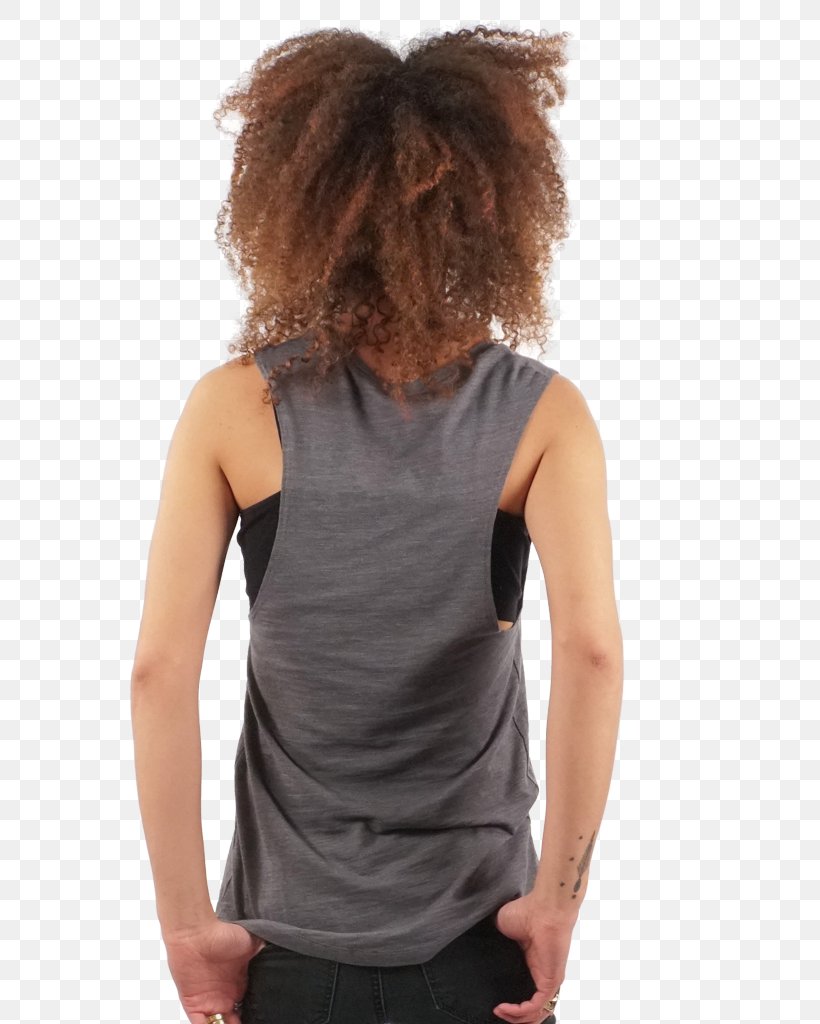 T-shirt Shoulder Sleeveless Shirt Outerwear, PNG, 768x1024px, Tshirt, Brown Hair, Clothing, Joint, Long Hair Download Free