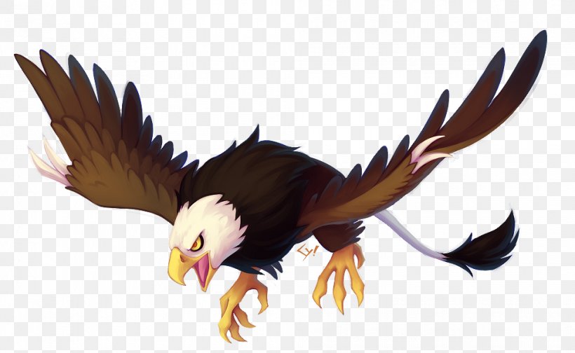 Bald Eagle Wyvern Griffin, PNG, 990x609px, Bald Eagle, Accipitriformes, Art, Beak, Bird Download Free