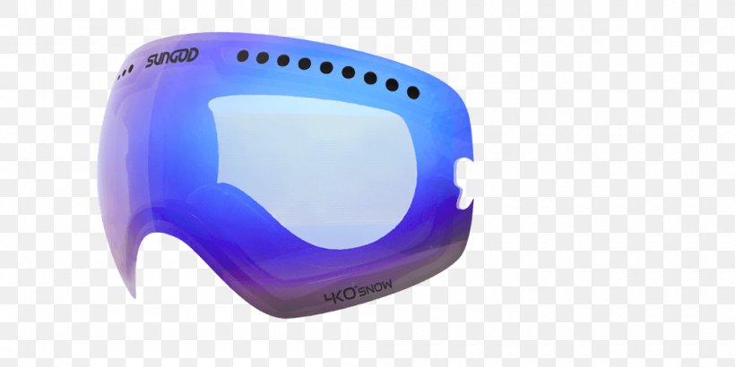 Goggles Diving & Snorkeling Masks Gafas De Esquí Sunglasses, PNG, 1000x500px, Goggles, Azure, Blue, Cobalt Blue, Diving Mask Download Free