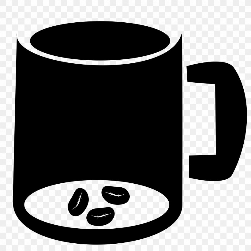 Coffee Cup Mug Coffee Bean Clip Art, PNG, 2400x2400px, Coffee, Bean, Black, Black And White, Coffee Bean Download Free