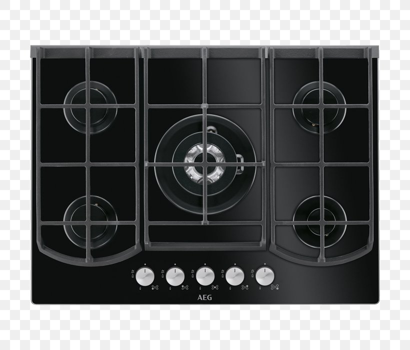 Hob Gas Stove Cooking Ranges AEG Gas Burner, PNG, 700x700px, Hob, Aeg, Black And White, Brenner, Cast Iron Download Free